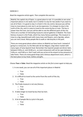 IE0, Unit 6, Reading and Writing, Exercise 3