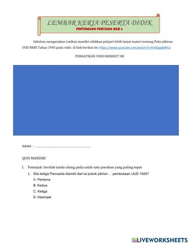 Pokok pikiran undang-undang dasar 1945