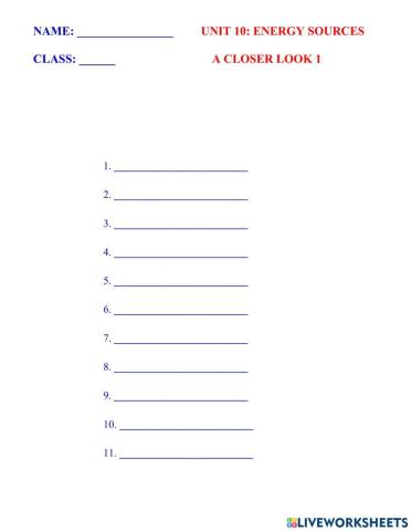 English 7 global unit 10 vocabulary a closer look 1