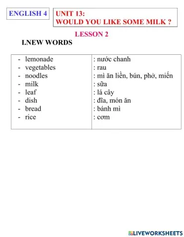 English 4- unit 13- lesson 2