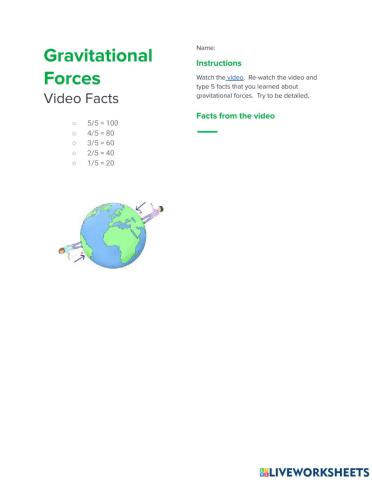 Gravitational Forces Video Facts