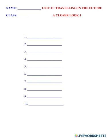 Engish 7 global unit 11 vocabuary a closer look 1