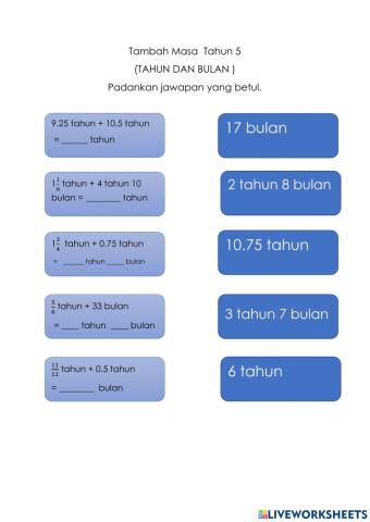 Tambah masa (tahun dan bulan)