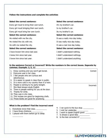 Common Errors in ESL