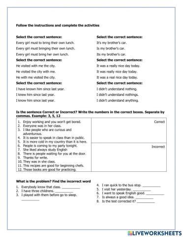 Common Errors in ESL