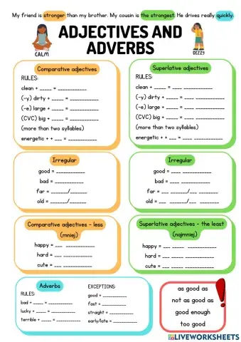 Adjectives and adverbs