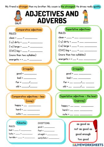 Adjectives and adverbs