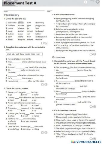 Go Getter 3 placement test