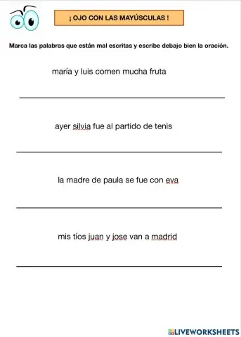 Uso de las mayúsculas