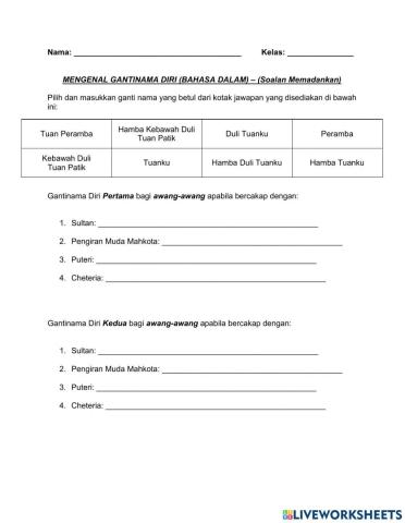 MENGENAL GANTINAMA DIRI
