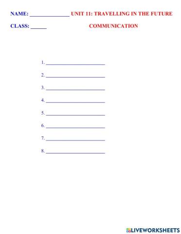 English 7 global unit 11 vocabulary communication