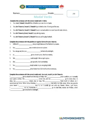 Modals of obligation