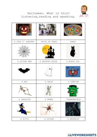 Halloween vocabulary