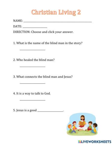 The blind man healed