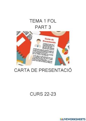 Carta ppresentació fol