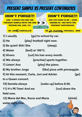 Present Simple vs Present Continuous