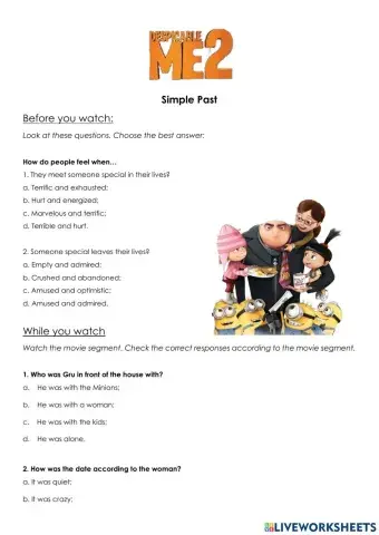 Despicable Me 2 - Simple Past