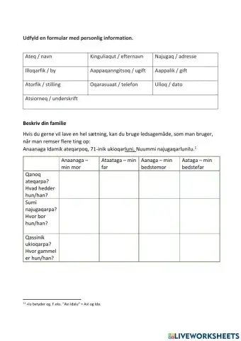 Personlig information - Udfyld felterne