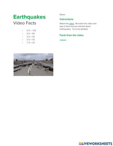 Earthquakes Video Facts