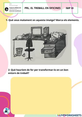 El treball en oficines anàlisi imatges