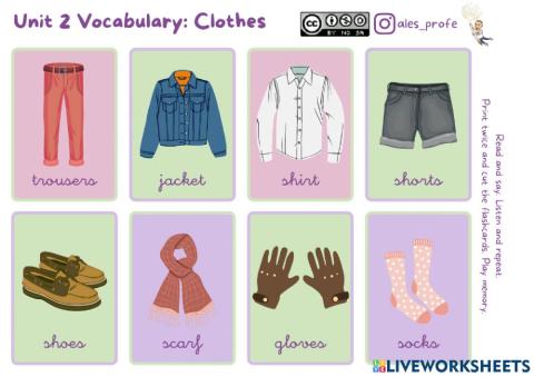 Vocabulary Clothes