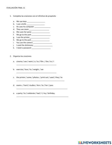 Evaluación final 11