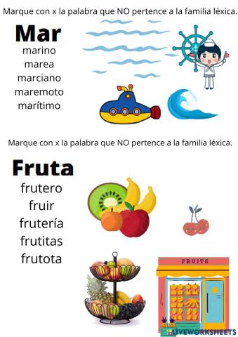Adverbios y familias lexicas tarea -4 español 5°