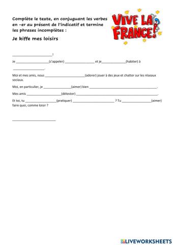 Présent de l'indicatif