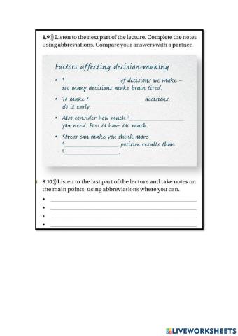 Taking notes - Abbreviations