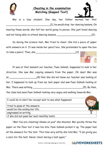 Cheating in the examination