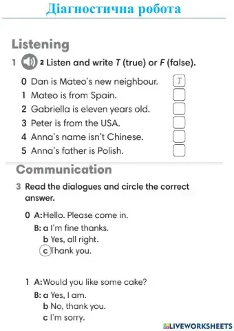 Діагностична робота