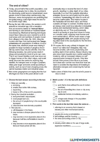 Reading- Комарова-11 The end of cities?