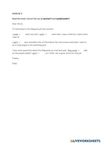 IE0, Unit 7, Grammar and Vocabulary, Exercise 9