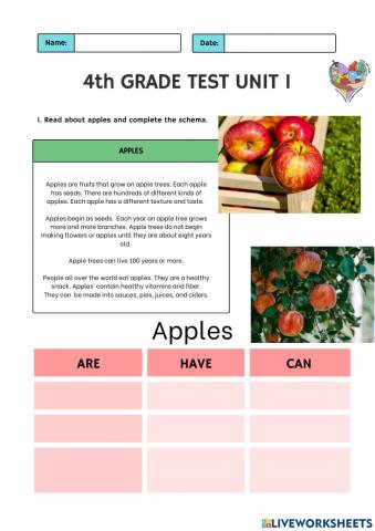 Prueba escrita cuarto