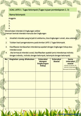 Interaksi Manusia dengan Lingkungan