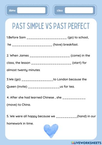 Past simple vs past perfect