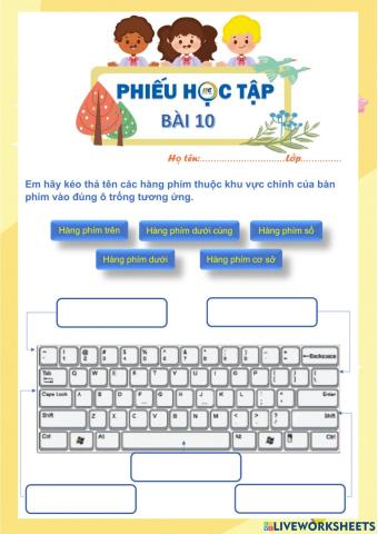 Lớp 3-Bài 10-Bàn phím máy tính