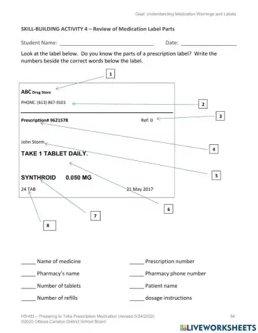 Understanding warning and medication labels SB4