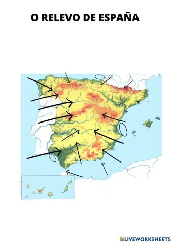 Mapa relevo España