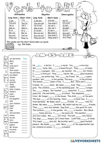 Present simple verb To be