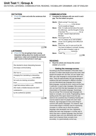 Language skills test 1 A- B2-HN4