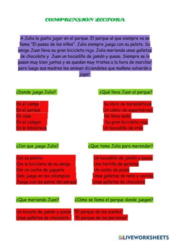 Comprensión lectora