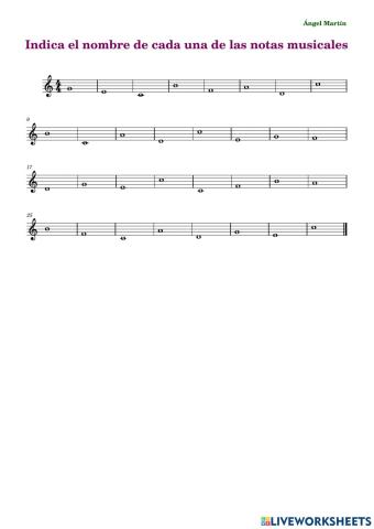 Las notas musicales 1