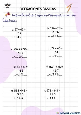 Operaciones básicas