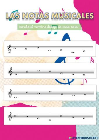 Las notas musicales