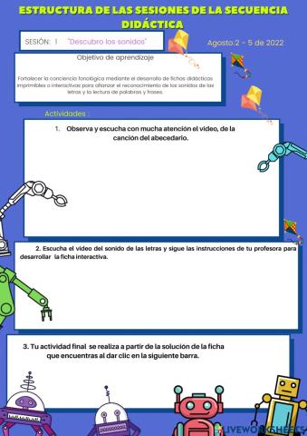 Secuencia didáctica: sesión 1. Descubro los sonidos.