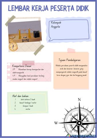 Lkpd induksi magnetik kawat lurus