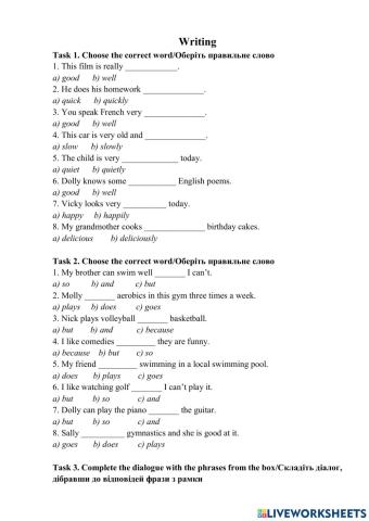 Writing Comprehension Test