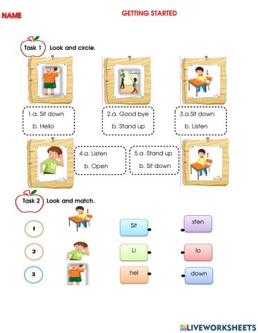 GETTING STARTED Grade 1