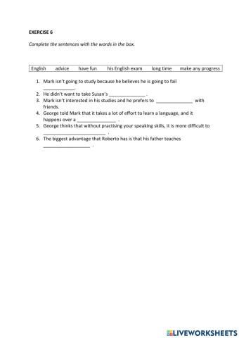 IE0, Unit 9, Grammar and Vocabulary, Exercise 6